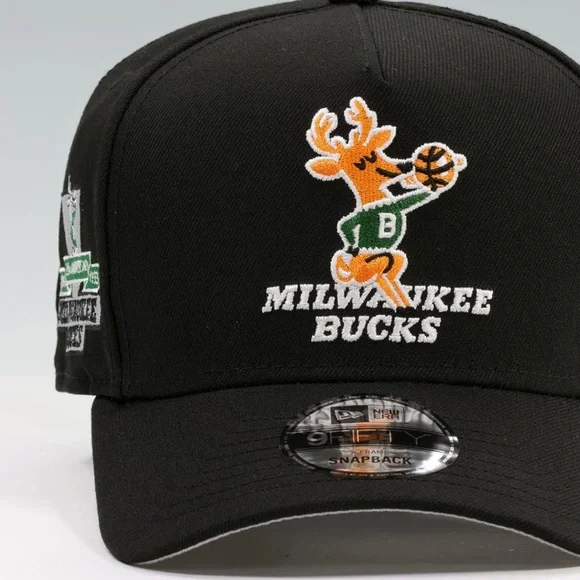 MILWAUKEE BUCKS 1968-1993 25TH ANNIVERSARY NEW ERA A-FRAME SNAPBACK HAT